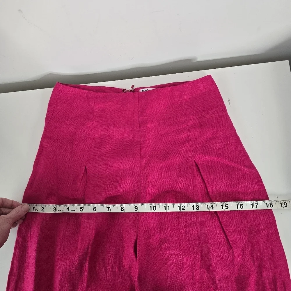 Reformation Cleo Linen Hot Pink Two Piece Set 2 Petite Barbiecore Feminine